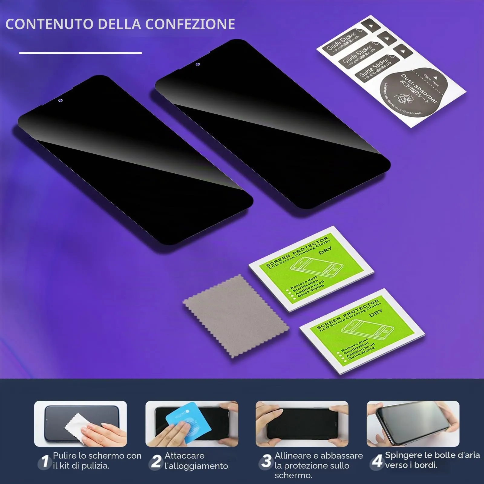 ELYCO Privacy Tempered Glass for Samsung Galaxy S23 Plus, 2 Pieces - immagine 8
