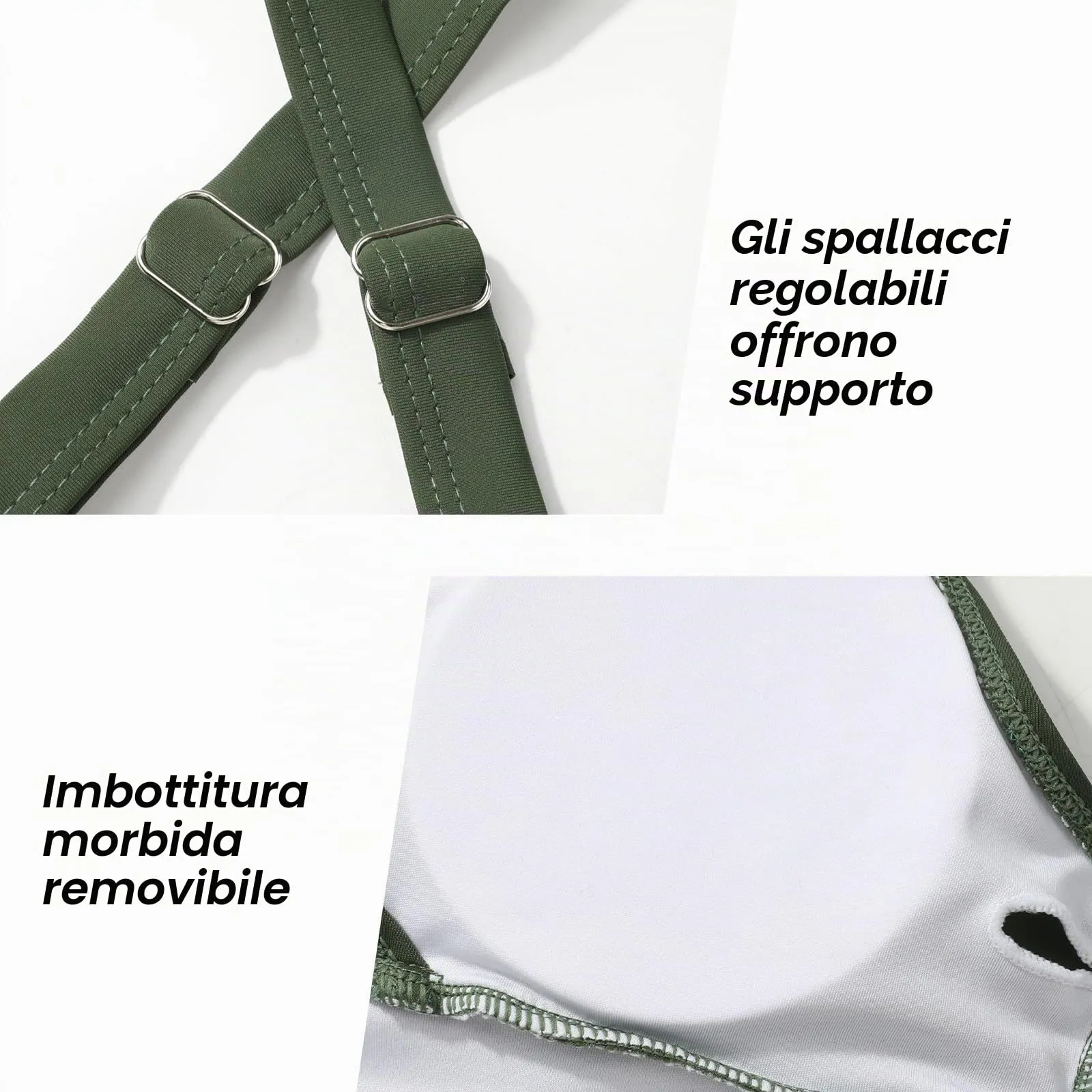 Adigaber Costume da Bagno Bikini Due Pezzi Donna Vita Alta Stampato - immagine 5
