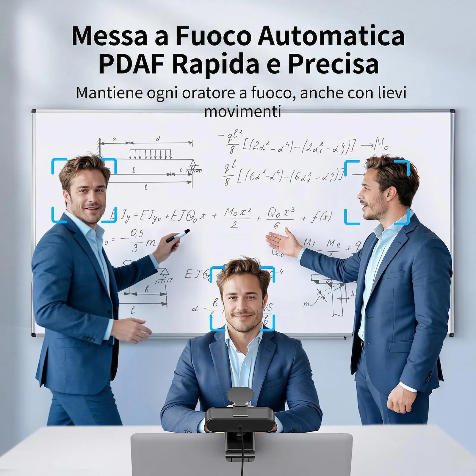 EMEET Nova 4K Dual Webcam per PC, Grandangolo e Teleobiettivo, Zoom Ibrido 11X, Autofocus PDAF, Telecomando, Luci RGB e Microfono - immagine 10