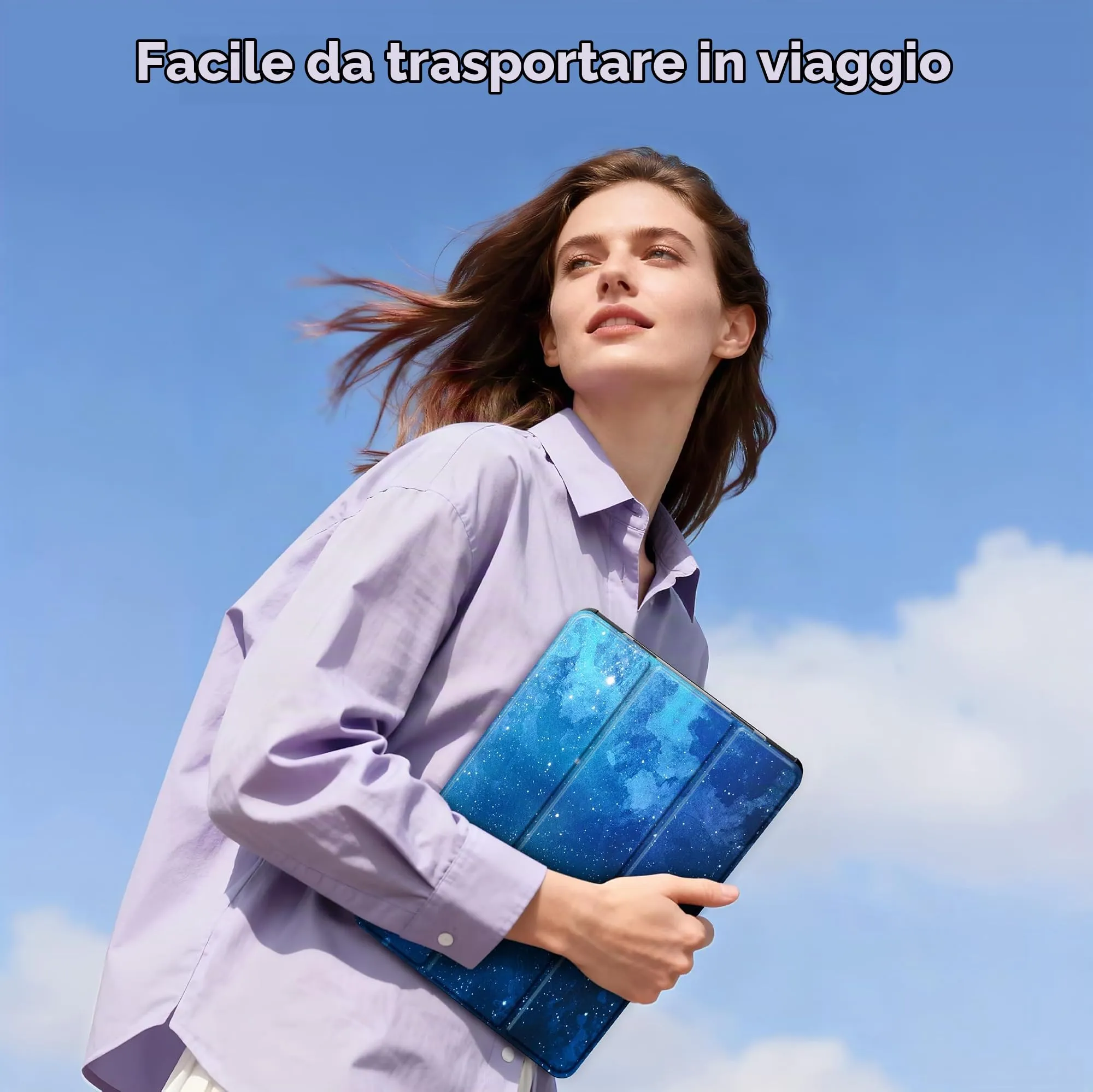 EasyAcc Custodia per Samsung Galaxy Tab A11+ 11", Cielo Blu - immagine 3
