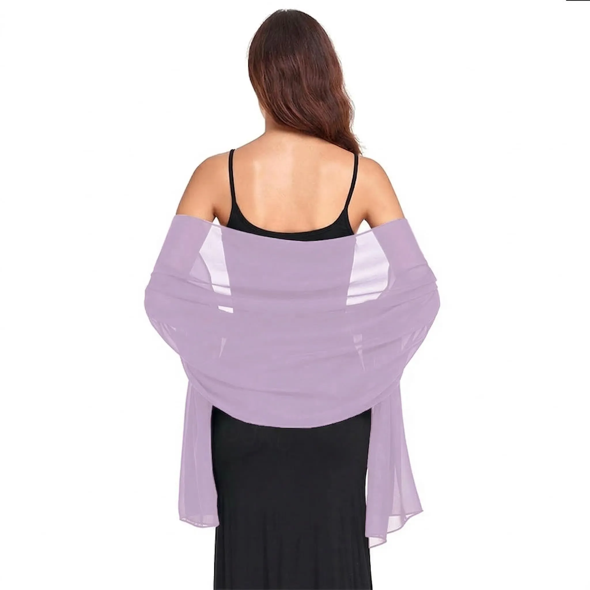 Van Der Rich Stola in Mussola di Seta Foulard Scialle Leggero Donna Lila - immagine 1