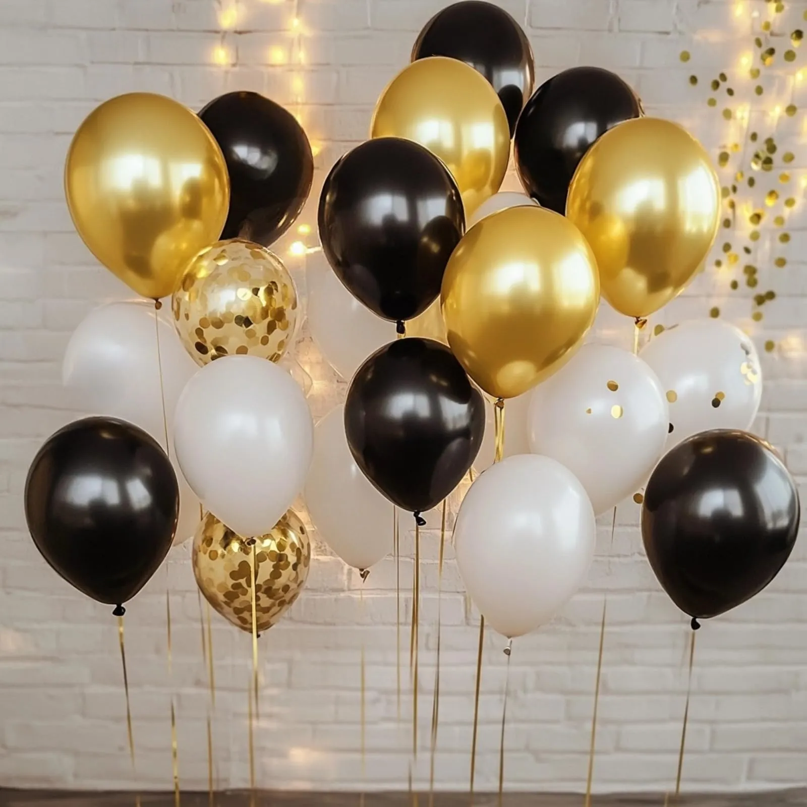 Yehnda Palloncini Compleanno Neri, 100 Pezzi, 13 cm - immagine 2