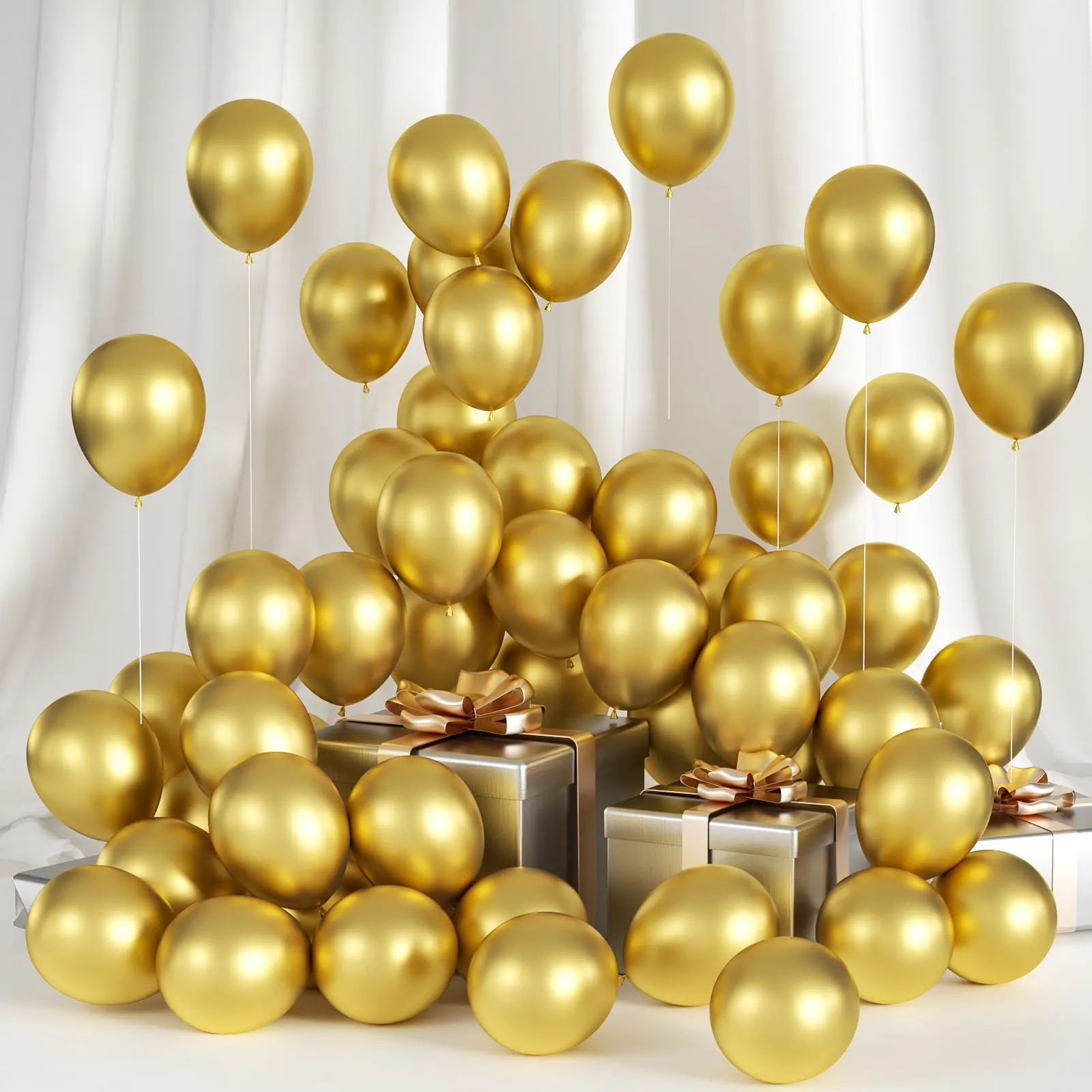 Yehnda Palloncini Compleanno Oro, 100 Pezzi, 13 cm - immagine 1