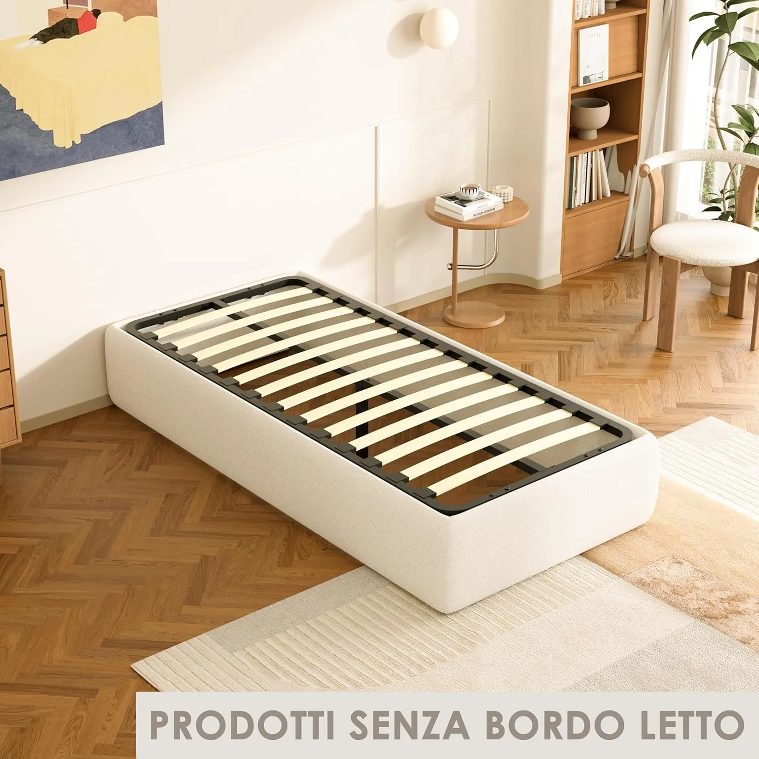 DEWINNER Rete Letto Singolo 80x190cm, Altezza 35 cm, 13 Doghe in Legno Pioppo Ortopedica - immagine 7