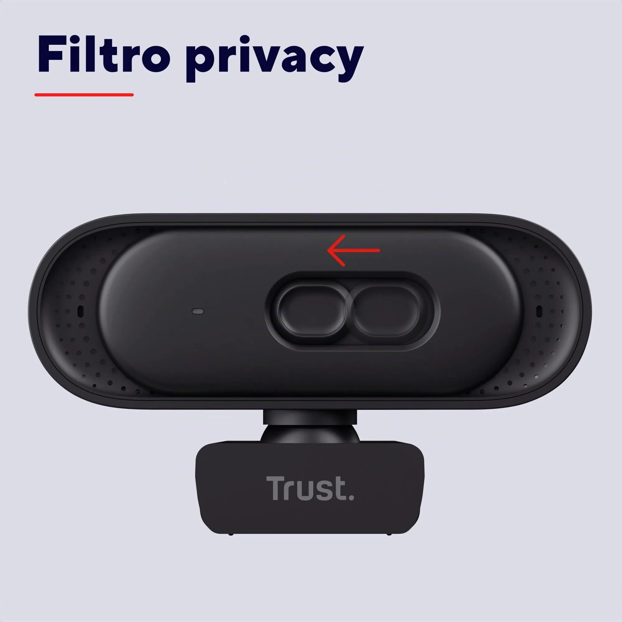 Trust Ovala 2K QHD Webcam con Microfono e Filtro Privacy, Nero - immagine 4