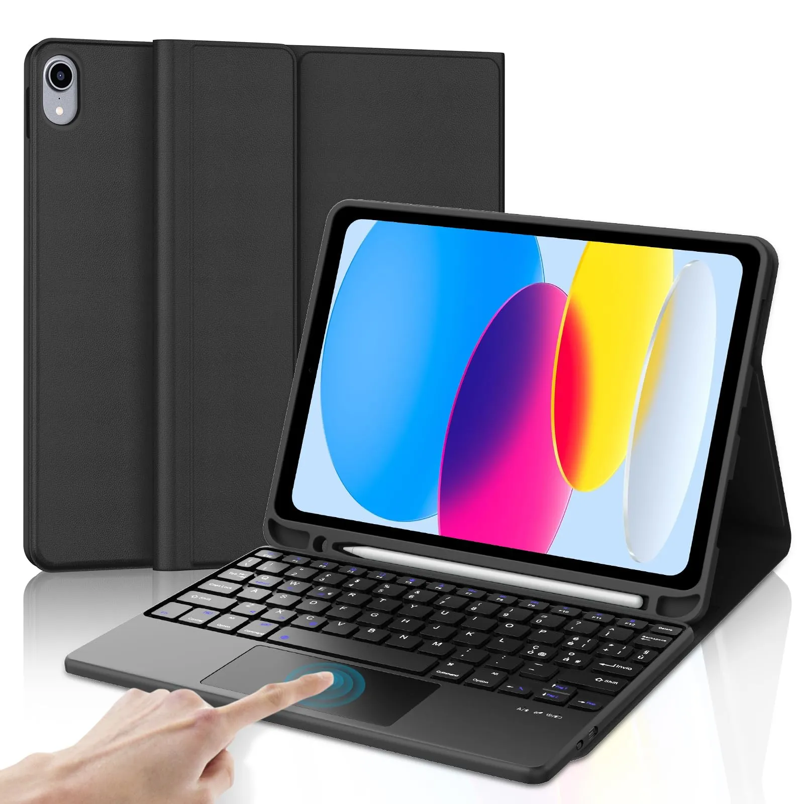 IVEOPPE Tastiera con Touchpad per iPad 11 Generazione 11" (2025) e iPad 10 Generazione 10.9" (2022) A16 - immagine 1
