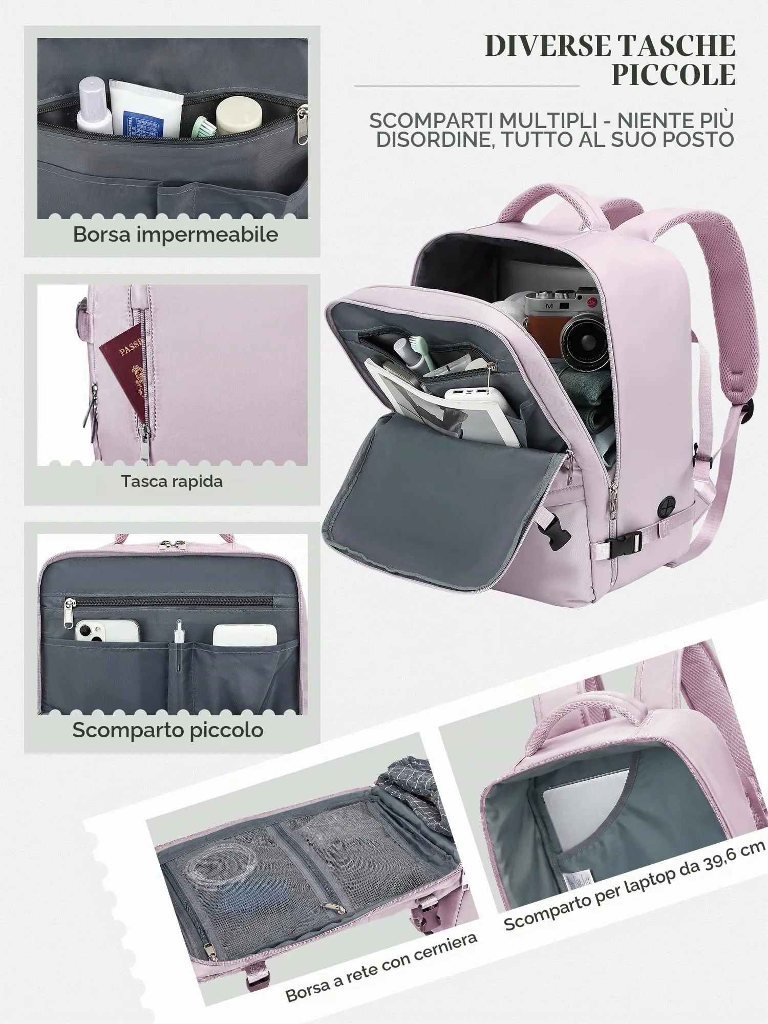 Hayayu Zaino Bagaglio a Mano per Easyjet 45x36x20 cm - immagine 3