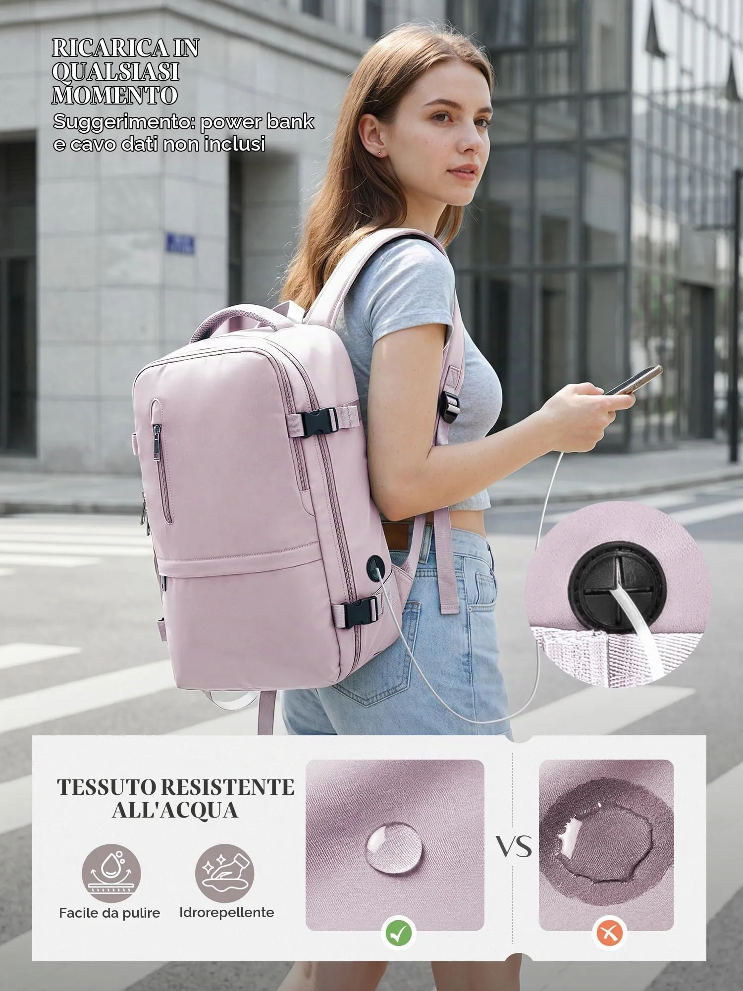 Hayayu Zaino Bagaglio a Mano per Easyjet 45x36x20 cm - immagine 5
