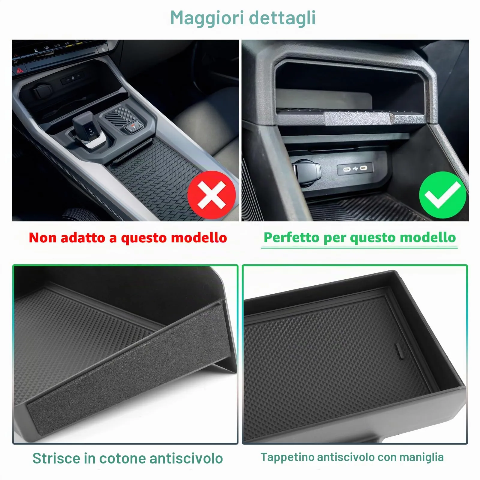 GAFAT Center Console Storage Organizer Tray for Dacia Duster 3 (2024-2026) and Dacia Bigster (2025-2028) - immagine 6