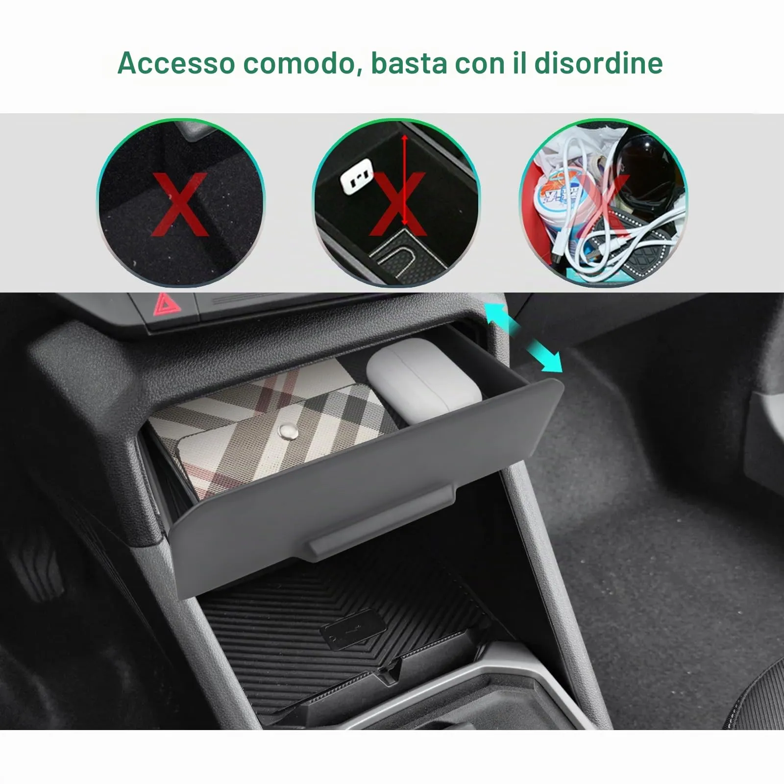 GAFAT Center Console Storage Organizer Tray for Dacia Duster 3 (2024-2026) and Dacia Bigster (2025-2028) - immagine 7