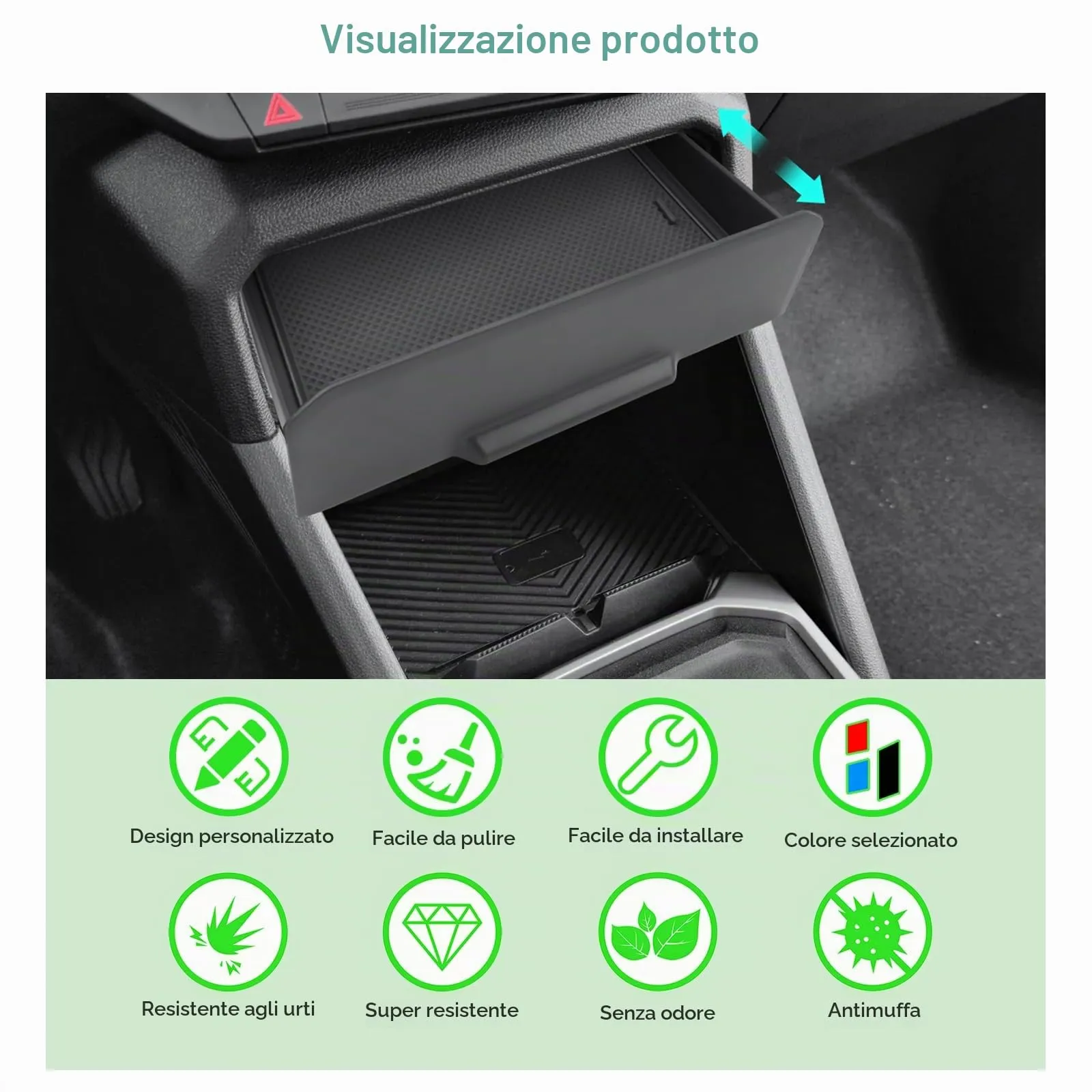 GAFAT Center Console Storage Organizer Tray for Dacia Duster 3 (2024-2026) and Dacia Bigster (2025-2028) - immagine 9