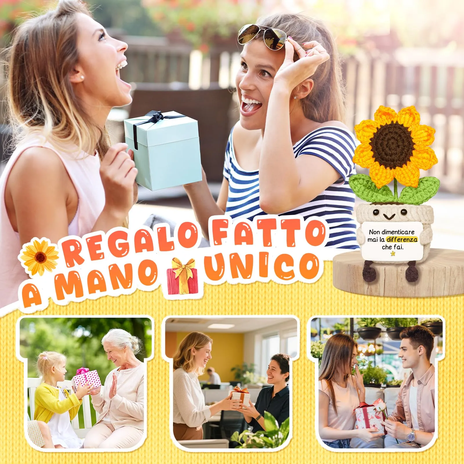 Giftasy Girasole All’Uncinetto - immagine 3