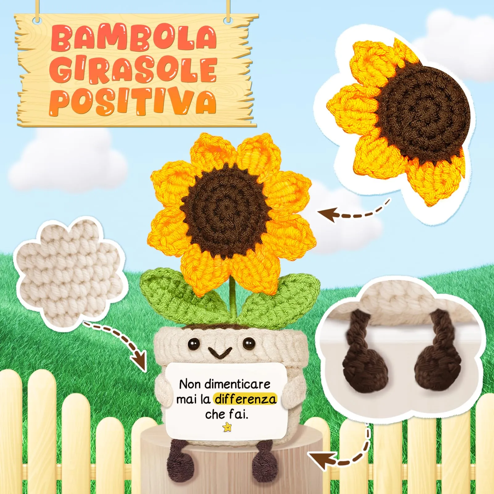 Giftasy Girasole All’Uncinetto - immagine 4