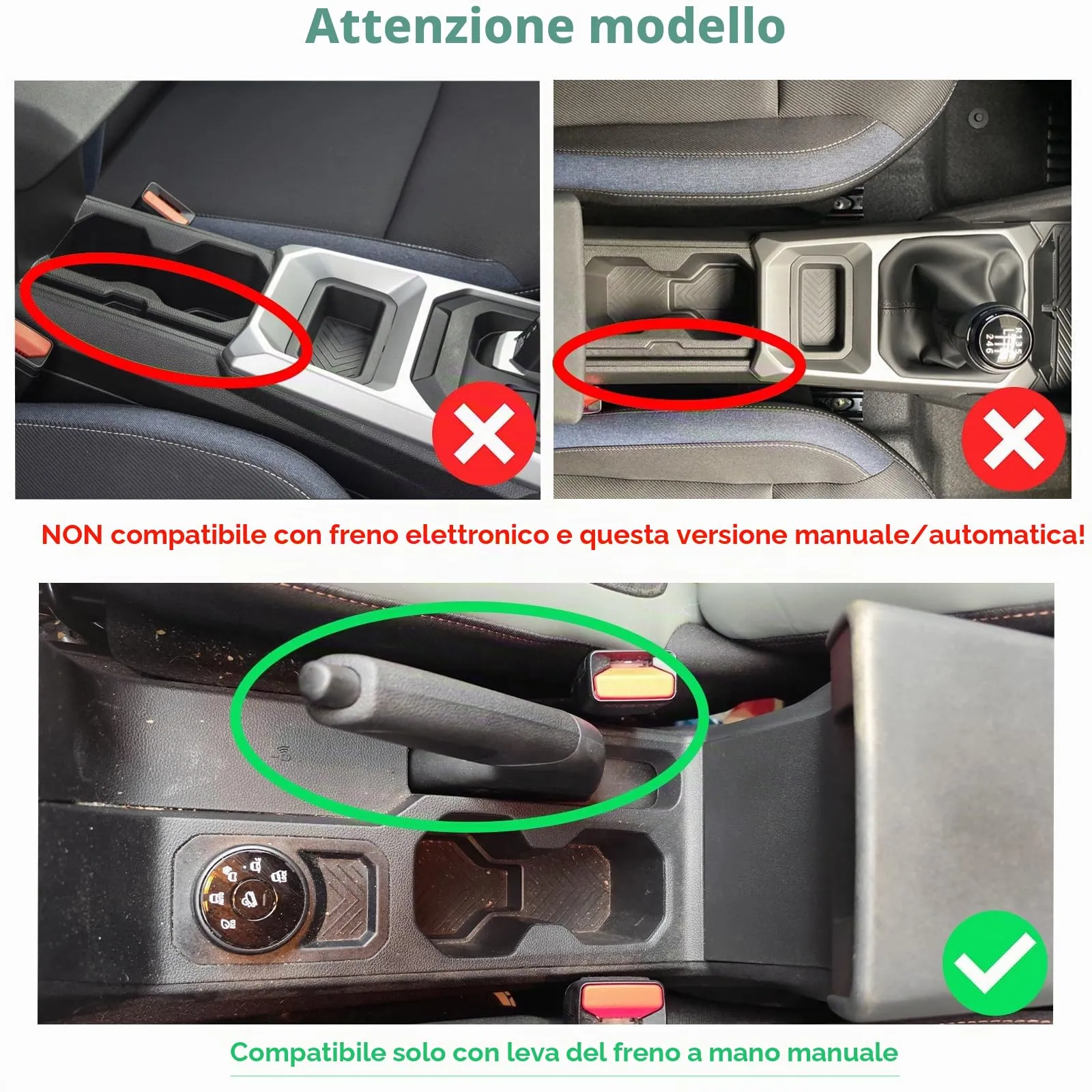 GAFAT Contenitore Console Centrale per Dacia Duster 3 2024-2026 (Freno a mano), Organizer Vano Portaoggetti Bracciolo - immagine 2