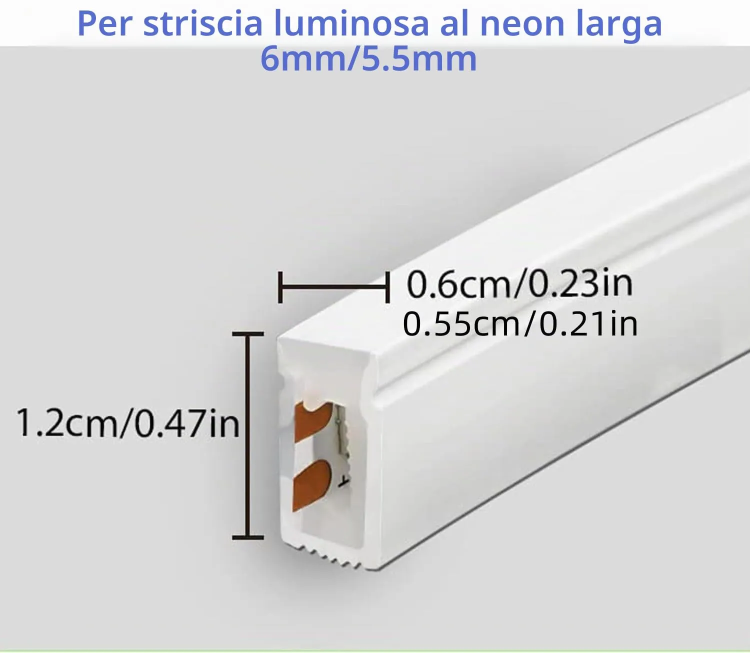 MMEEVT Staffe di montaggio per luci al neon, 100 pezzi, clip di fissaggio per flessibili in silicone 6 x 12 mm - immagine 3