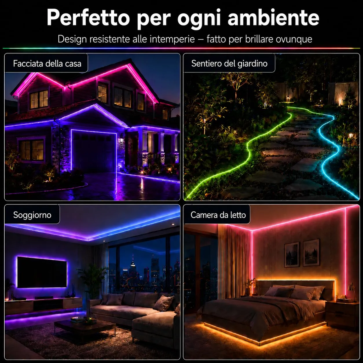 MMEEVT 15M Striscia LED Neon RGB, IP65 24V per Esterni e Interni - immagine 7