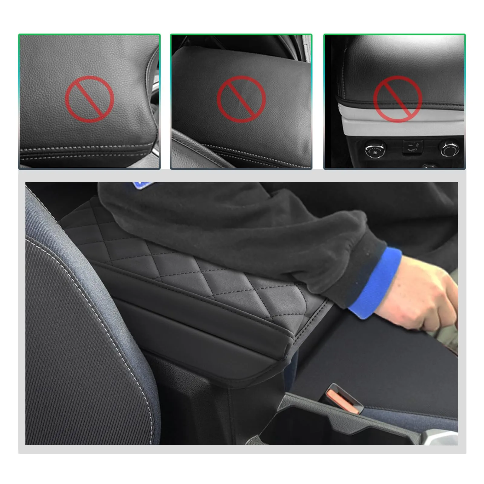 GAFAT Copertura Bracciolo Centrale in Pelle PU per Dacia Duster 3 2024 2025 2026, Ispessimento 3 cm - immagine 5