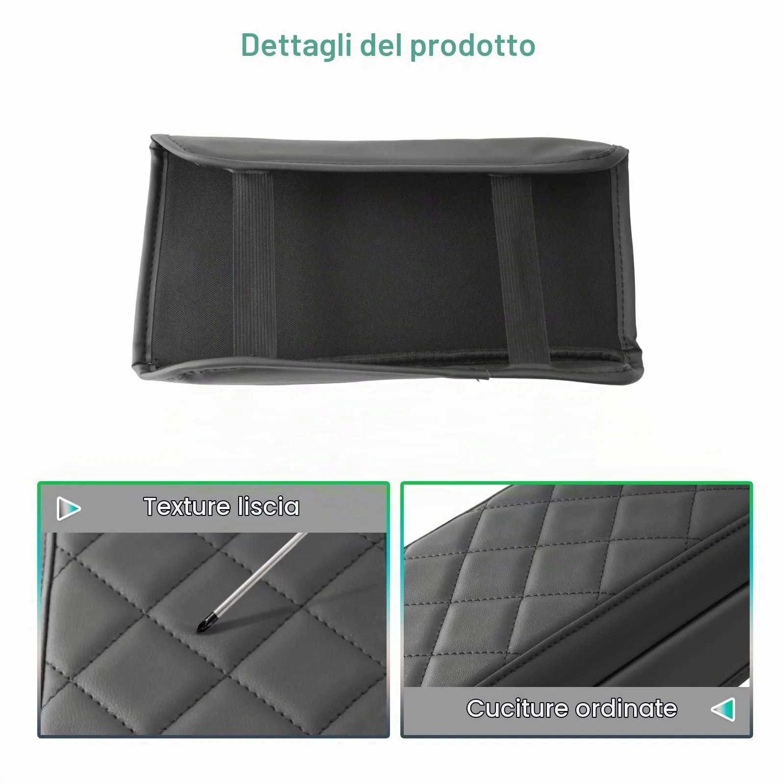GAFAT Copertura Bracciolo Centrale in Pelle PU per Dacia Duster 3 2024 2025 2026, Ispessimento 3 cm - immagine 6