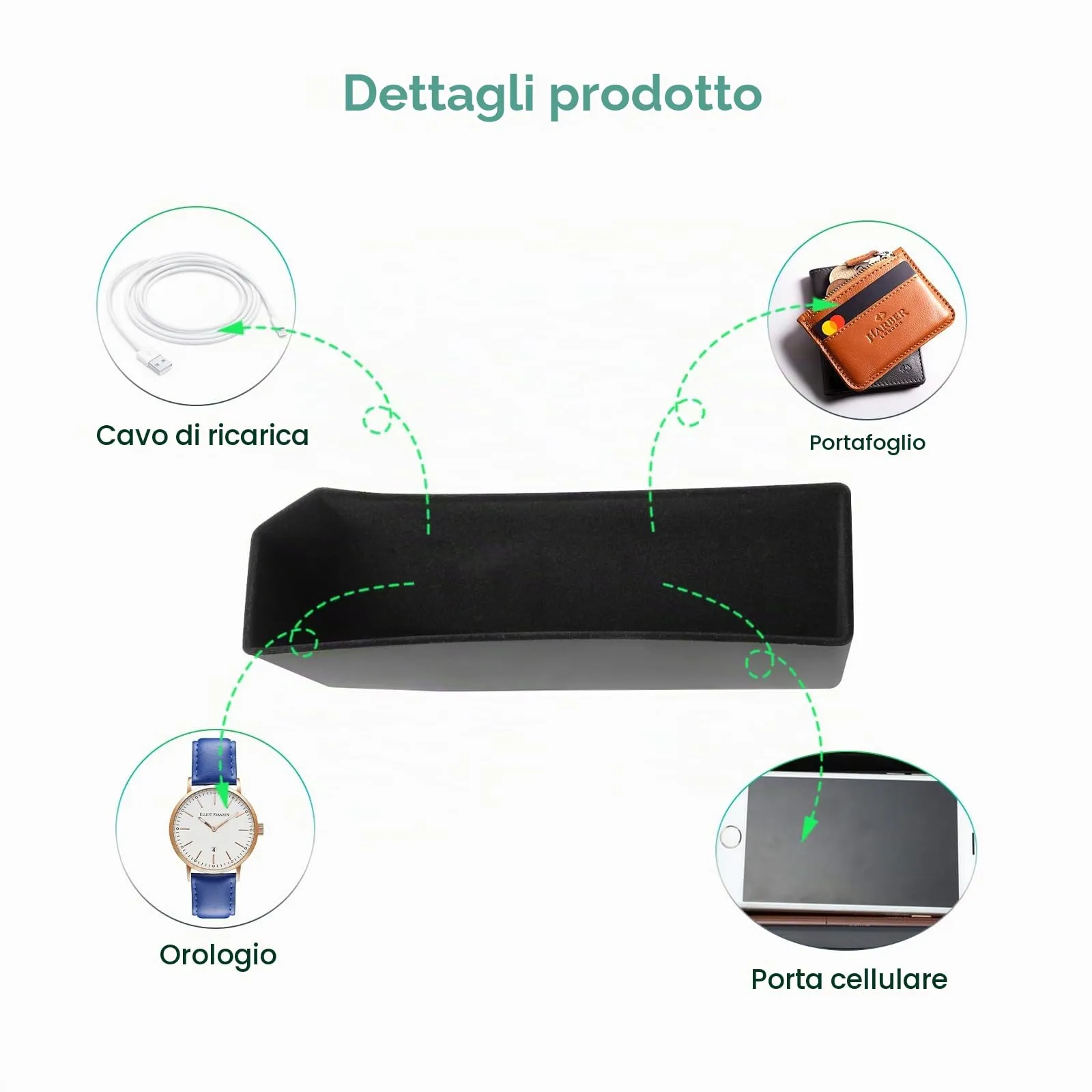 GAFAT Console Centrale Organizer Portaoggetti Lato Passeggero per Dacia Duster 3 (2024-2026) e Dacia Bigster (2025-2028) - immagine 3