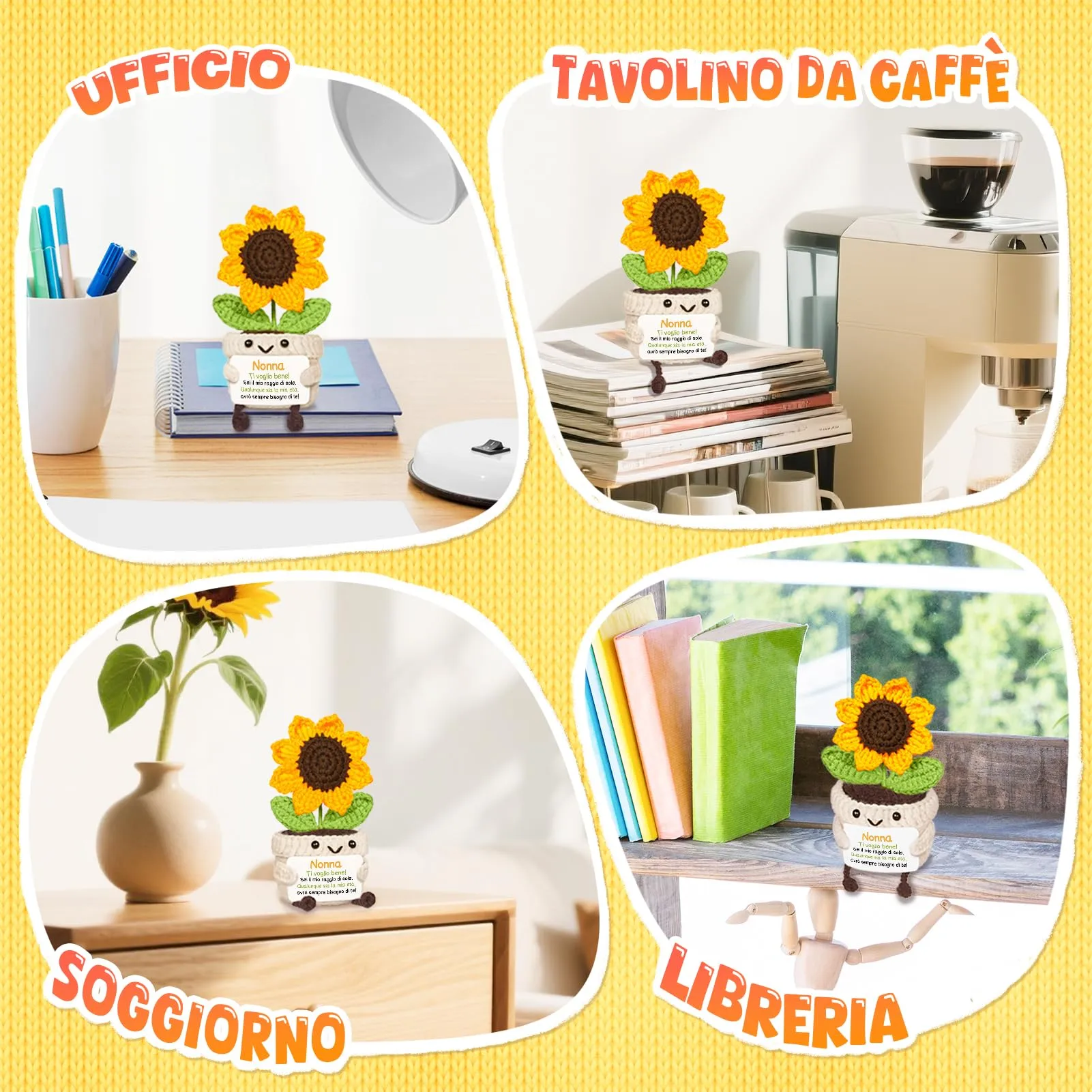 Giftasy Girasole All’Uncinetto per Nonna - immagine 7