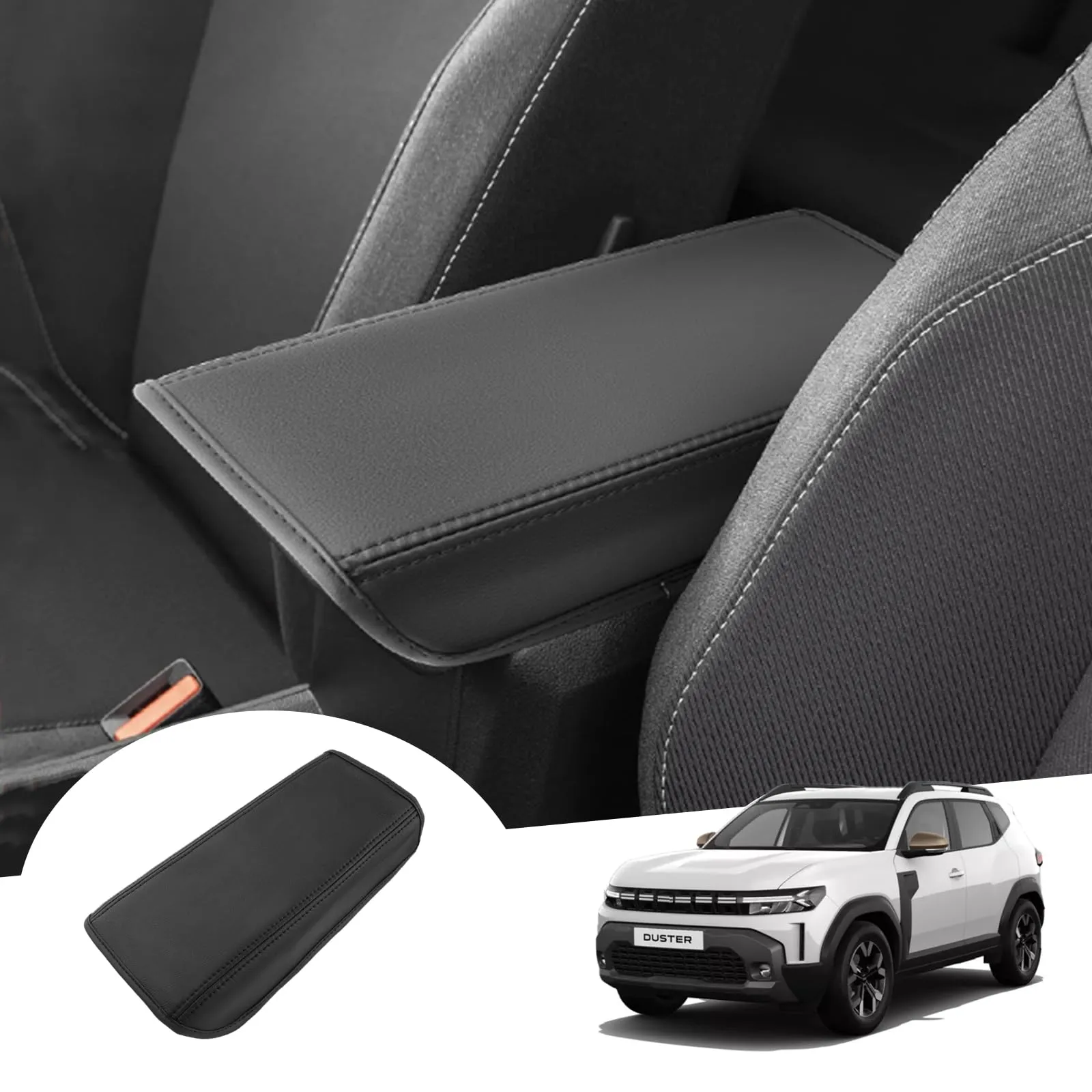 GAFAT Copertura Bracciolo per Dacia Duster 3 (2024-2026), Protezione Console Centrale in Pelle PU Microfibra - immagine 1