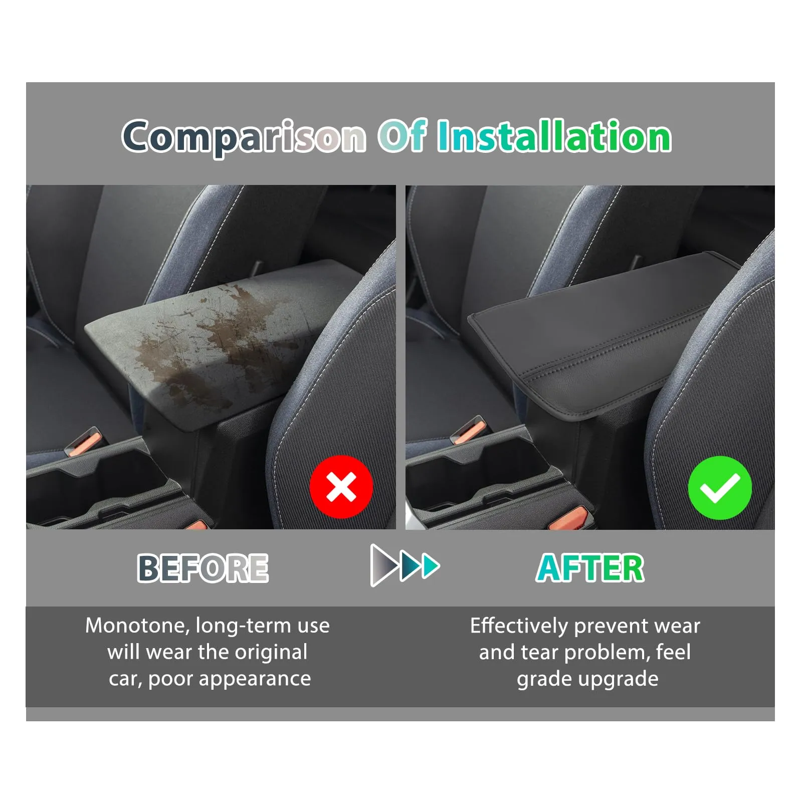 GAFAT Copertura Bracciolo per Dacia Duster 3 (2024-2026), Protezione Console Centrale in Pelle PU Microfibra - immagine 2