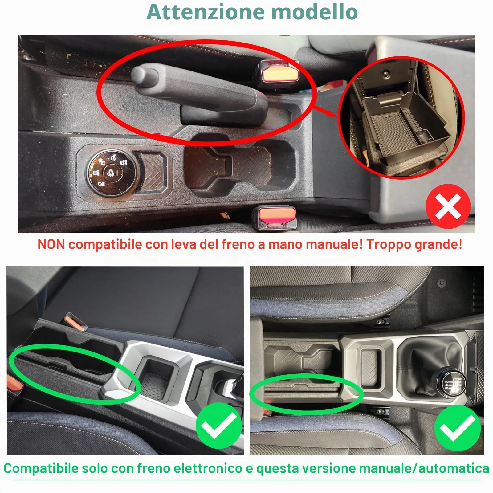 GAFAT Set di 2 Contenitore Console Centrale e Cassetto Scorrevole per Dacia Duster 3 2024-2027 - immagine 2