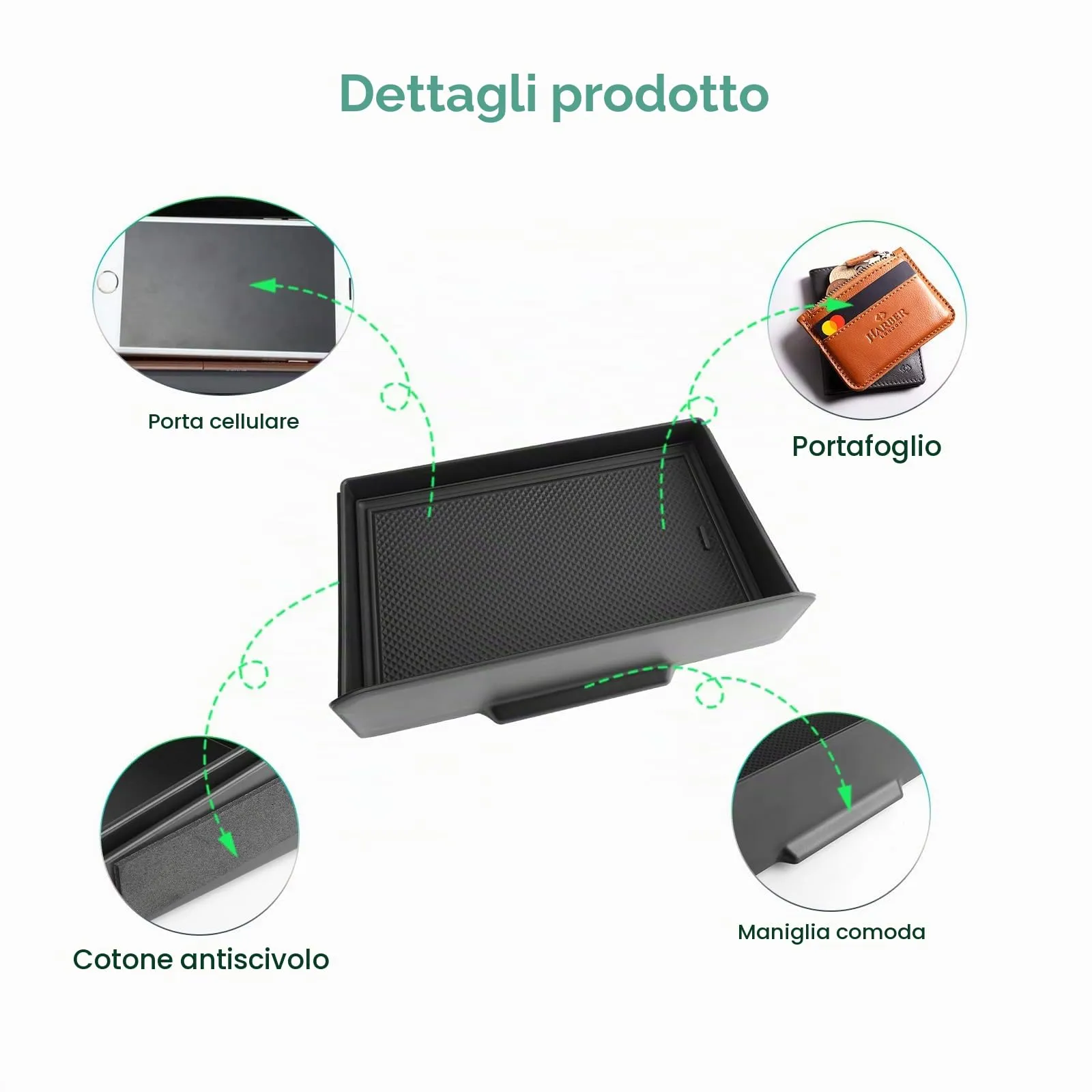 GAFAT Set di 2 Contenitore Console Centrale e Cassetto Scorrevole per Dacia Duster 3 2024-2027 - immagine 4
