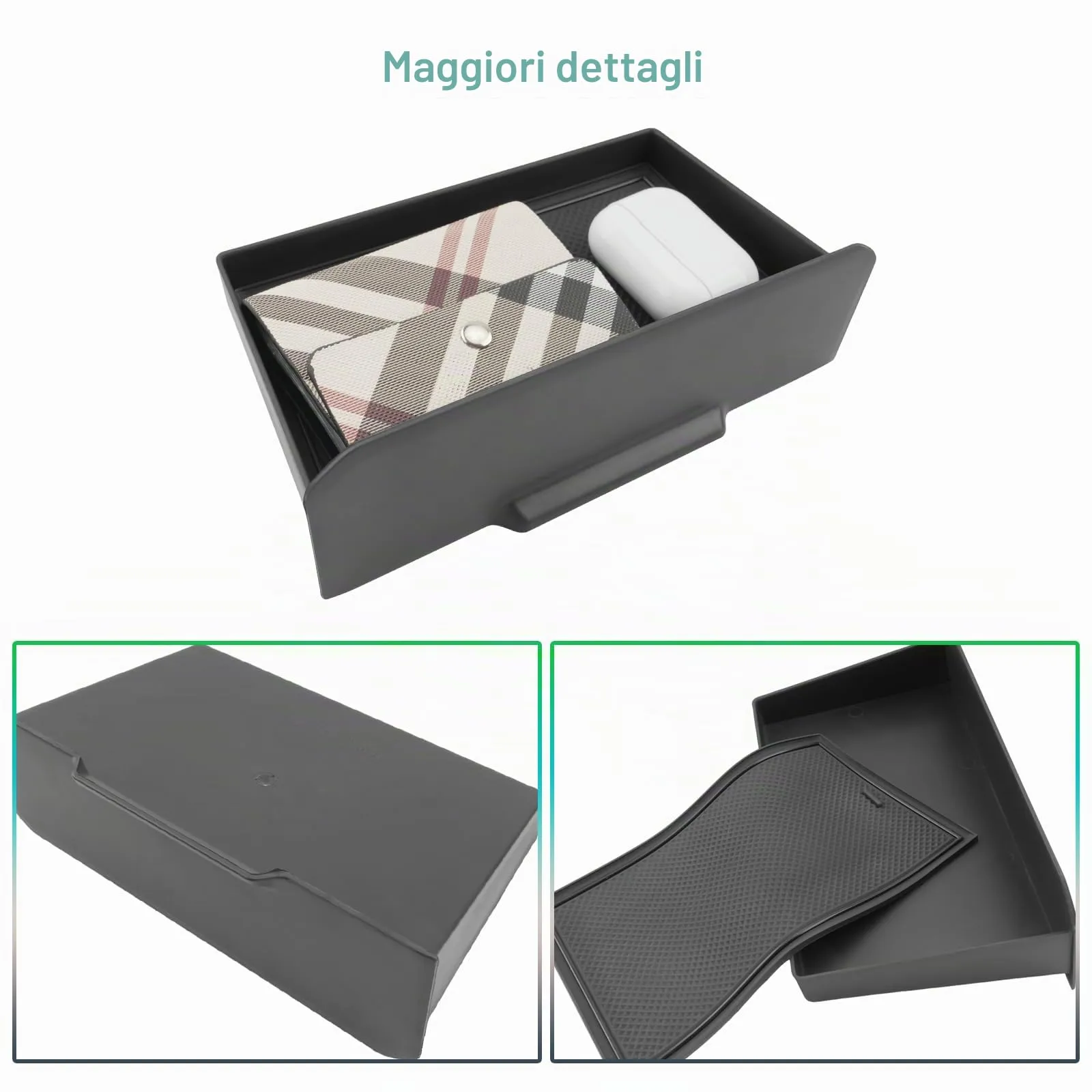 GAFAT Set di 2 Contenitore Console Centrale e Cassetto Scorrevole per Dacia Duster 3 2024-2027 - immagine 8