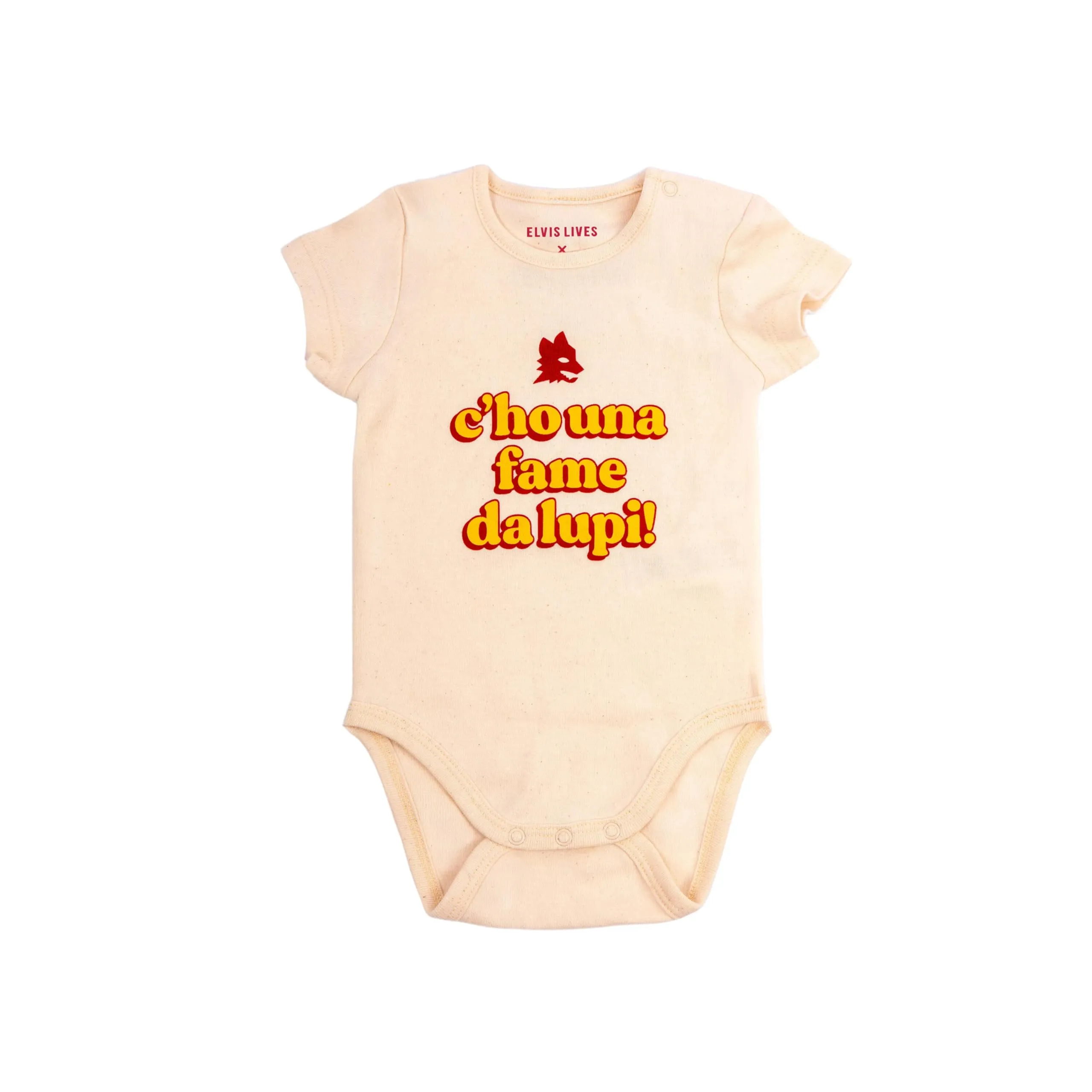 AS Roma Body Bimbo - Elvis Lives X C'ho Una Fame Da Lupi, Bianco, 9/12 M - immagine 1