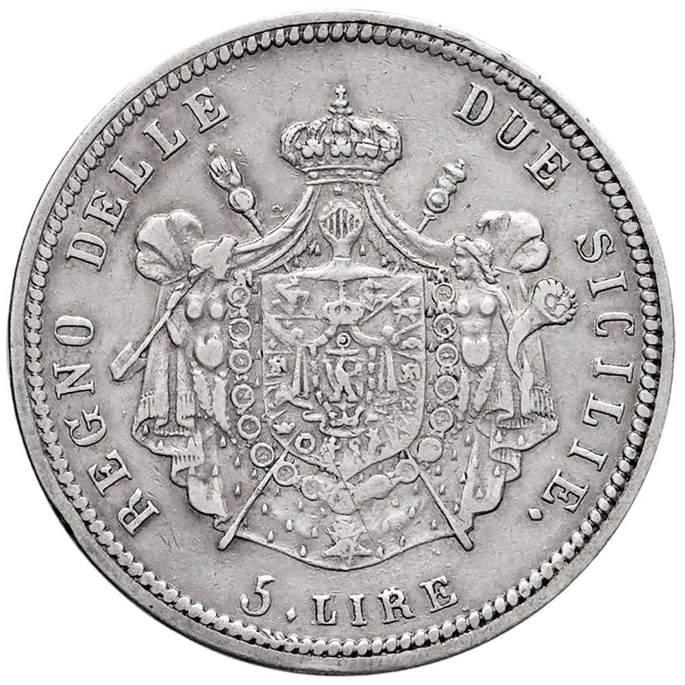 Riproduzione Moneta 5 Lire Regno d'Italia 1813 Joachim Murat - immagine 3
