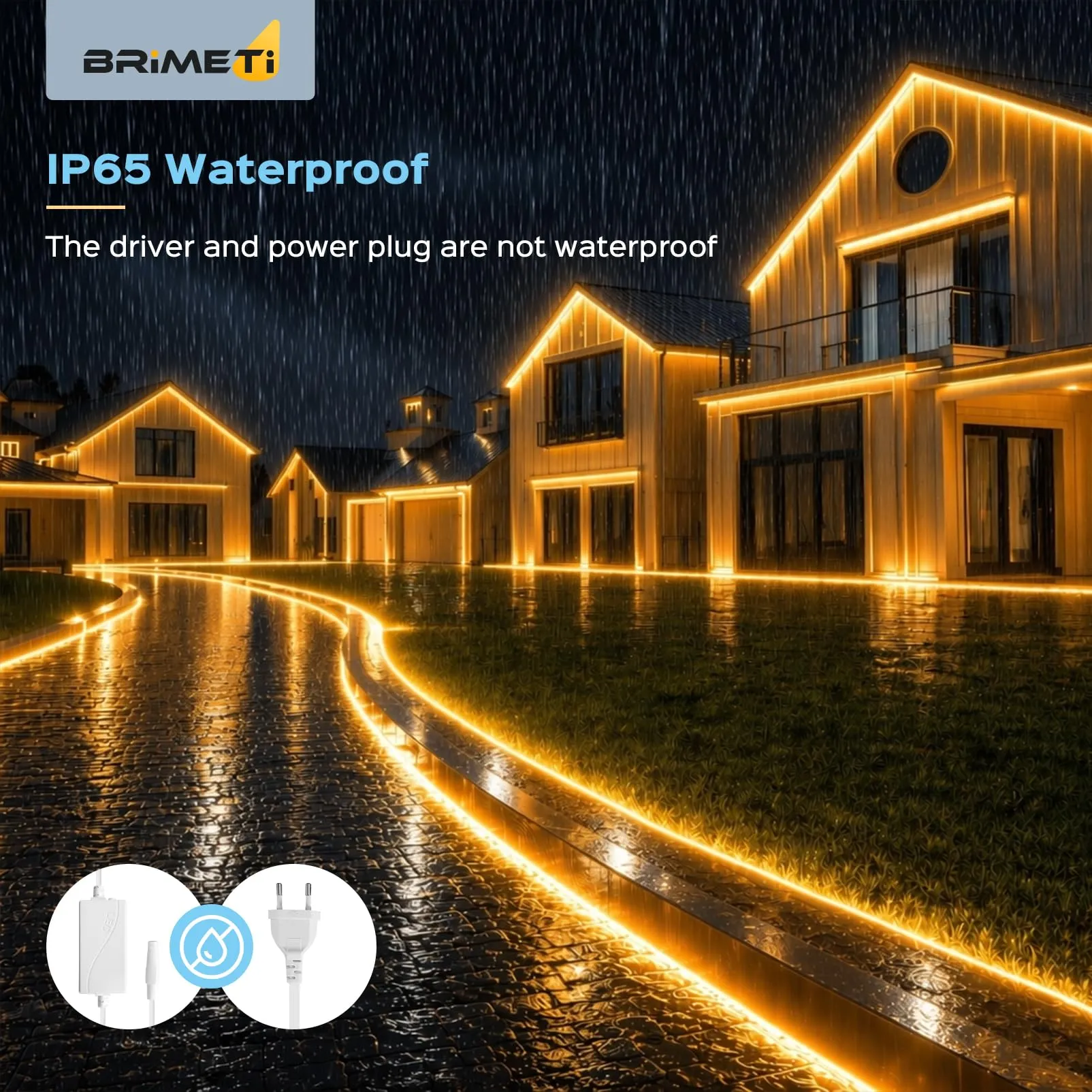 BRIMETI Striscia LED Dimmerabile CCT 220V con Telecomando, 2 Metri, IP65 - immagine 5