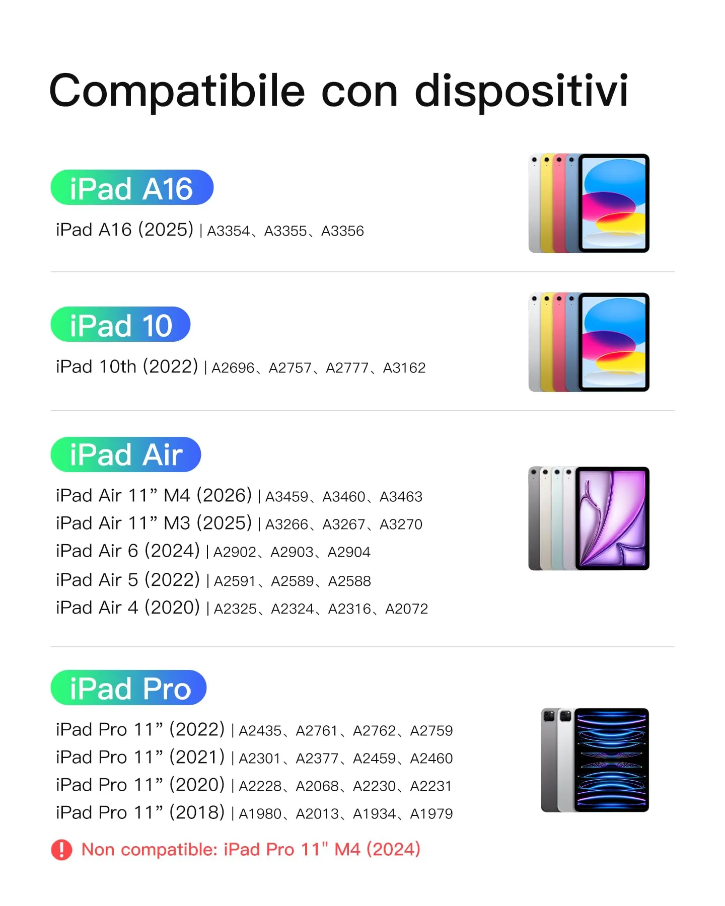 Inateck Custodia Tastiera per iPad A16, 10a Gen, 450g - immagine 2