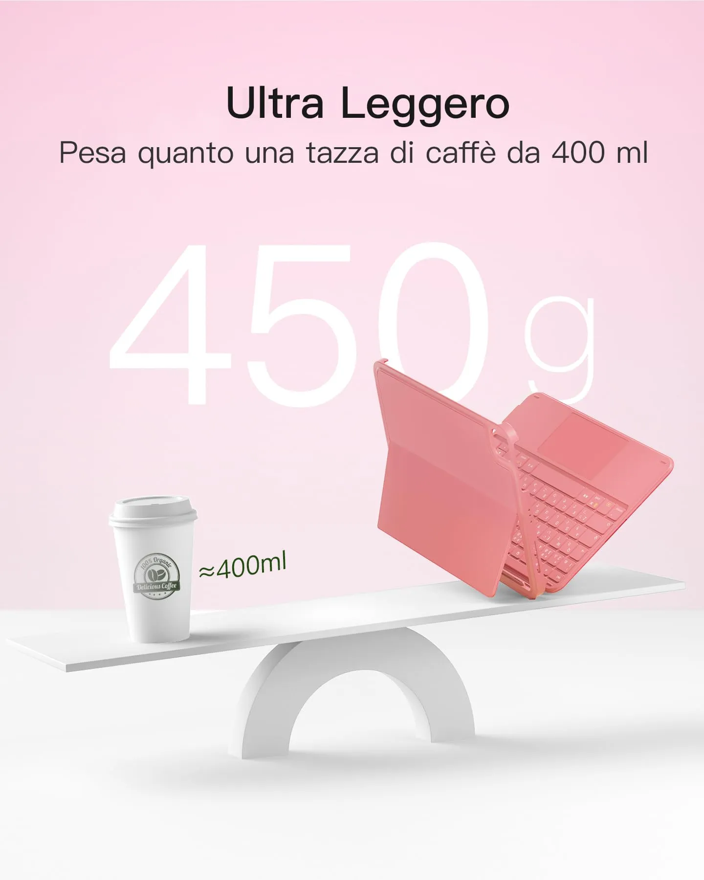 Inateck Custodia Tastiera per iPad A16, 10a Gen, 450g - immagine 3
