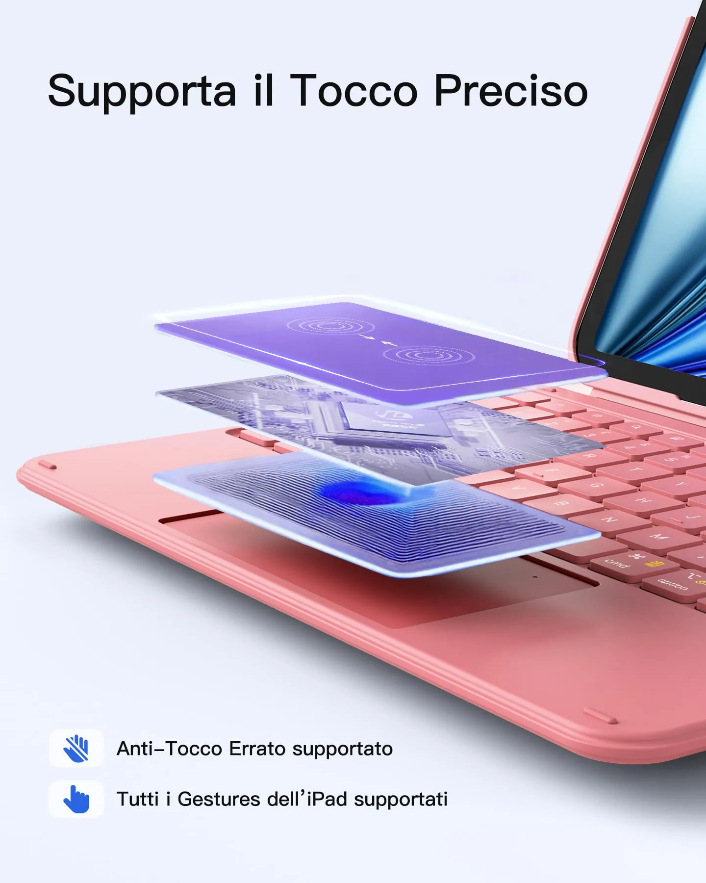 Inateck Custodia Tastiera per iPad A16, 10a Gen, 450g - immagine 7