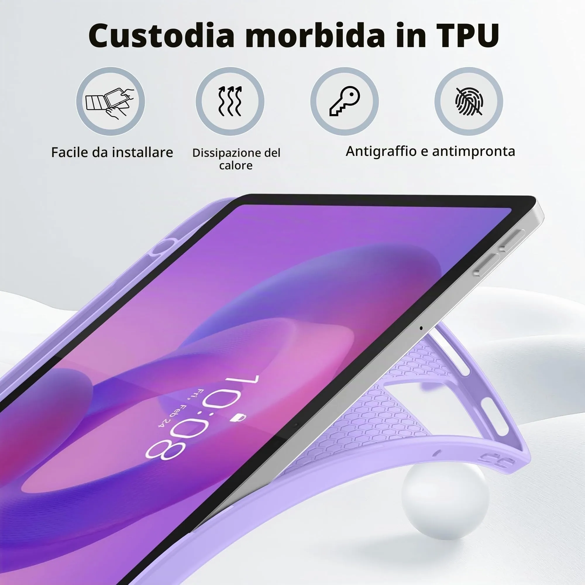 EasyAcc Cover per Lenovo Idea Tab 11 Pollici (TB336ZU/TB336FU) - Viola - immagine 5
