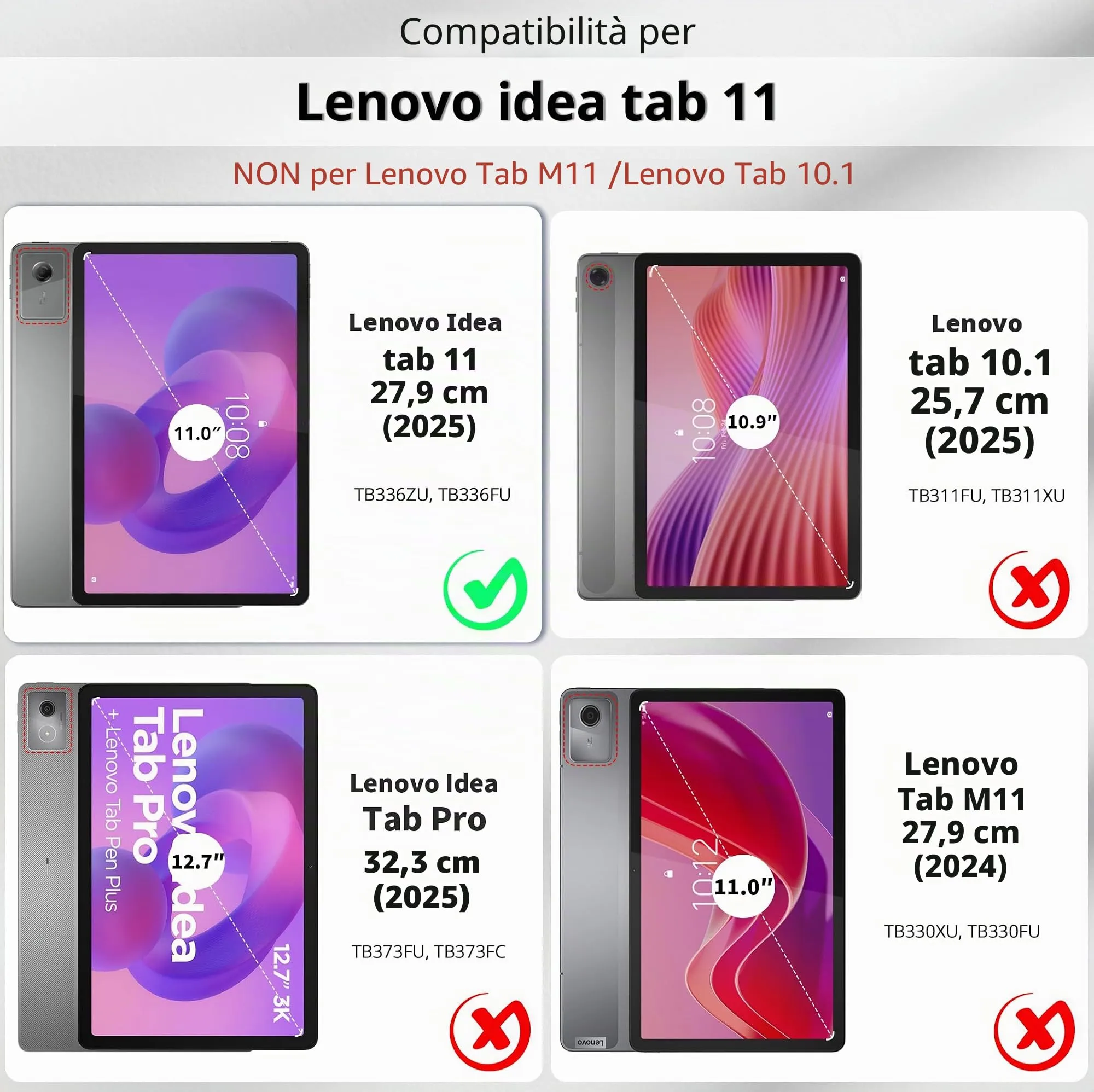 EasyAcc Cover for Lenovo Idea Tab 11" (TB336ZU/TB336FU) - Silver - immagine 2