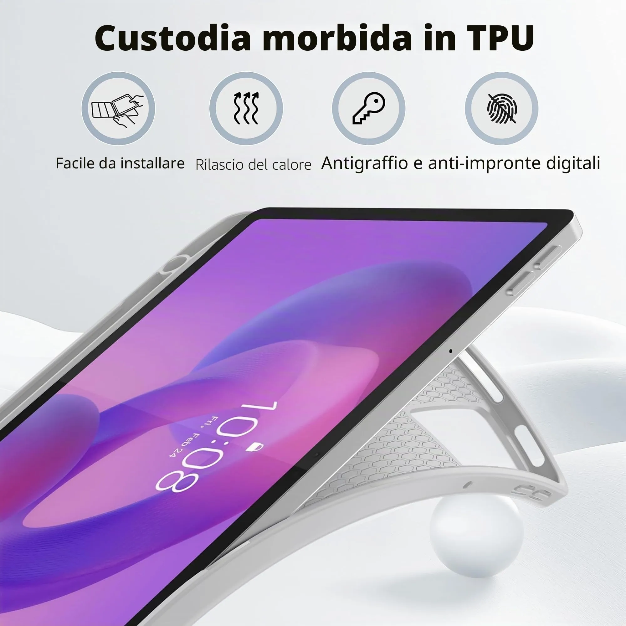 EasyAcc Cover for Lenovo Idea Tab 11" (TB336ZU/TB336FU) - Silver - immagine 5