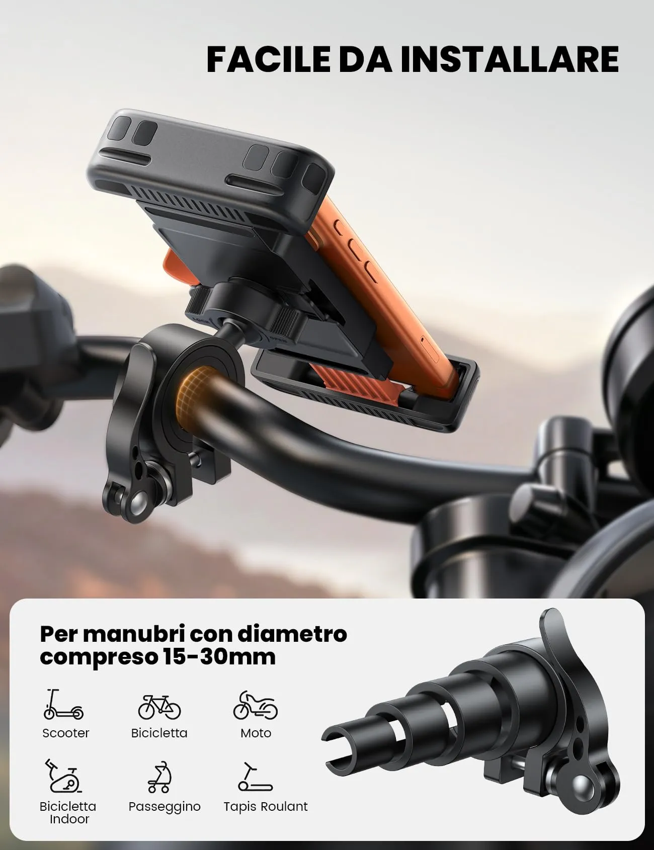 Lamicall Supporto Telefono per Bicicletta BCSP21-EU-OG - immagine 3