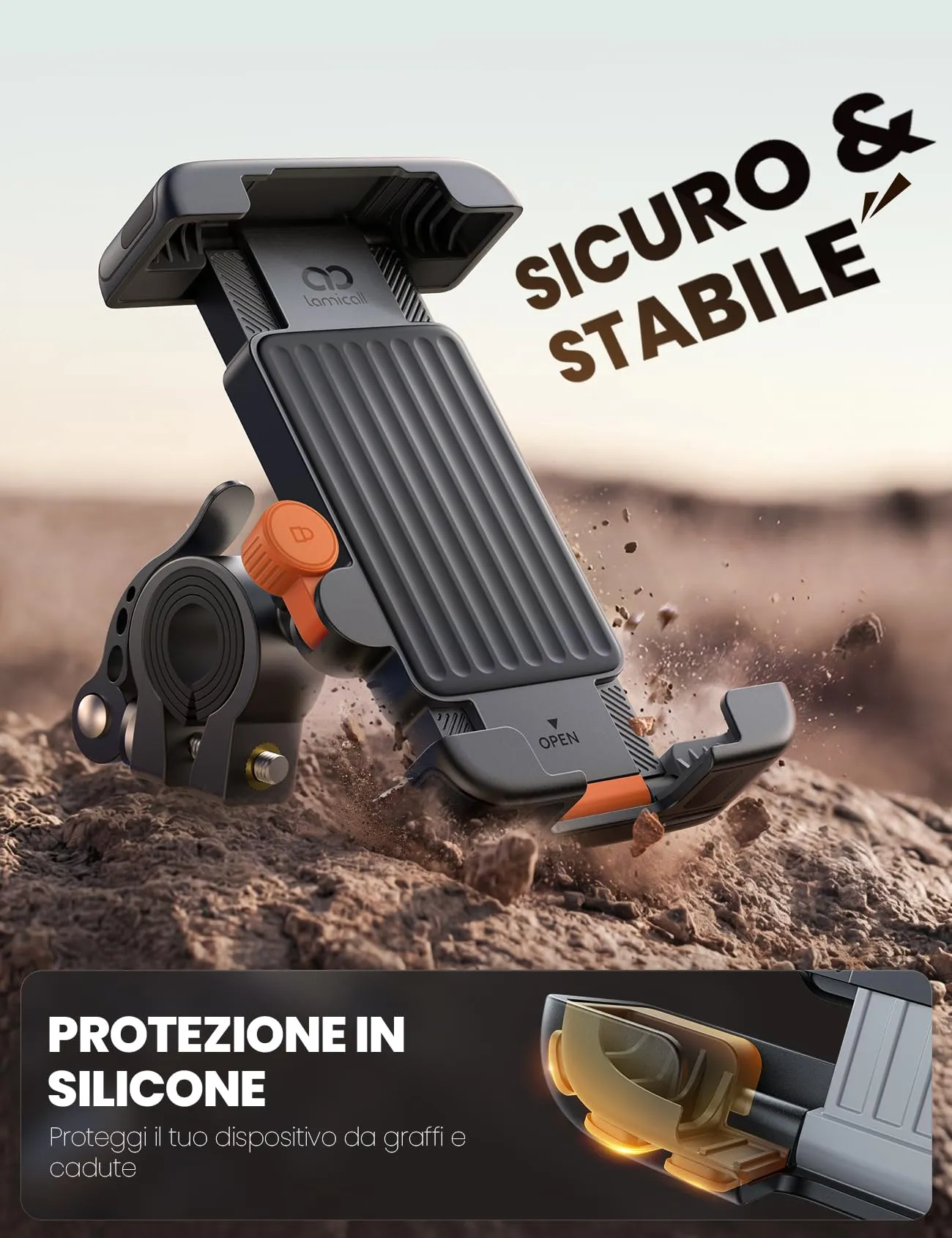 Lamicall Supporto Telefono per Bicicletta BCSP21-EU-OG - immagine 6
