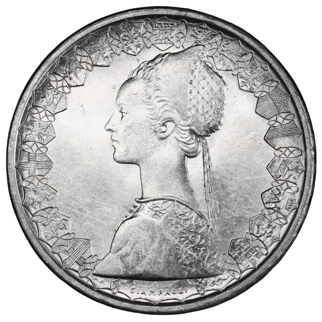Riproduzione Moneta 500 Lire Nave a Tre Alberi Prova - immagine 3