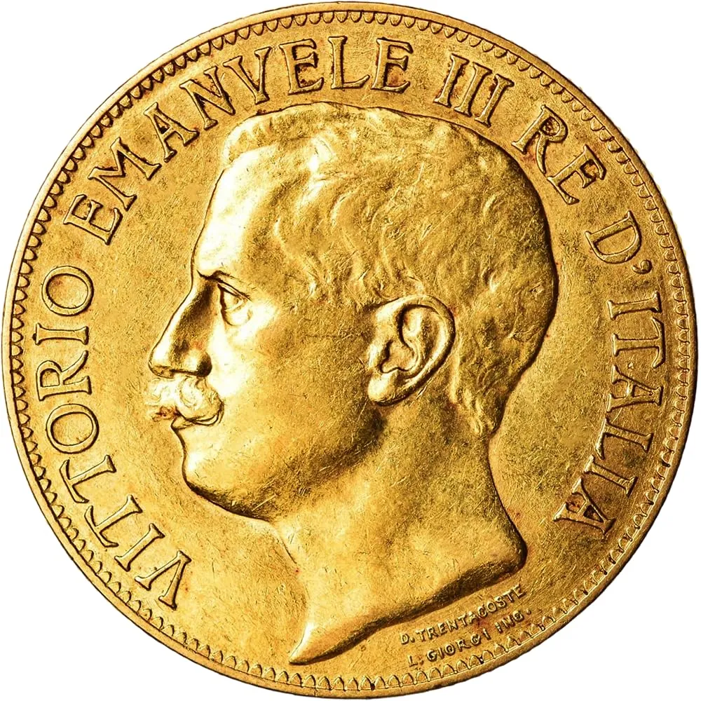 Riproduzione Moneta 50 Lire Vittorio Emanuele III 1911 Regno d'Italia - immagine 2