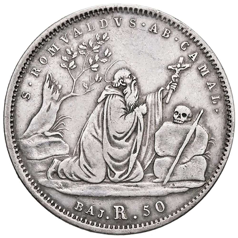 Riproduzione Moneta 1834 Gregorio XVI Regno d'Italia Facsimile - immagine 3
