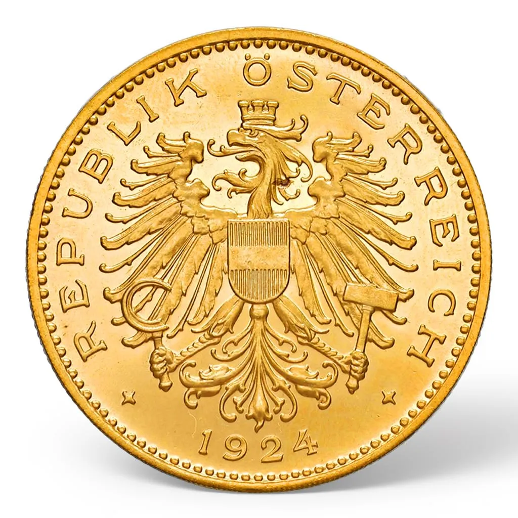 Riproduzione Moneta 1924 Austria 100 Kroner Facsimile - immagine 1