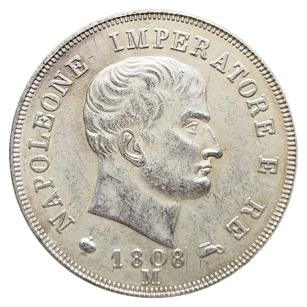 Riproduzione Moneta 2 Lire Napoleone 1808 Regno d'Italia - immagine 2