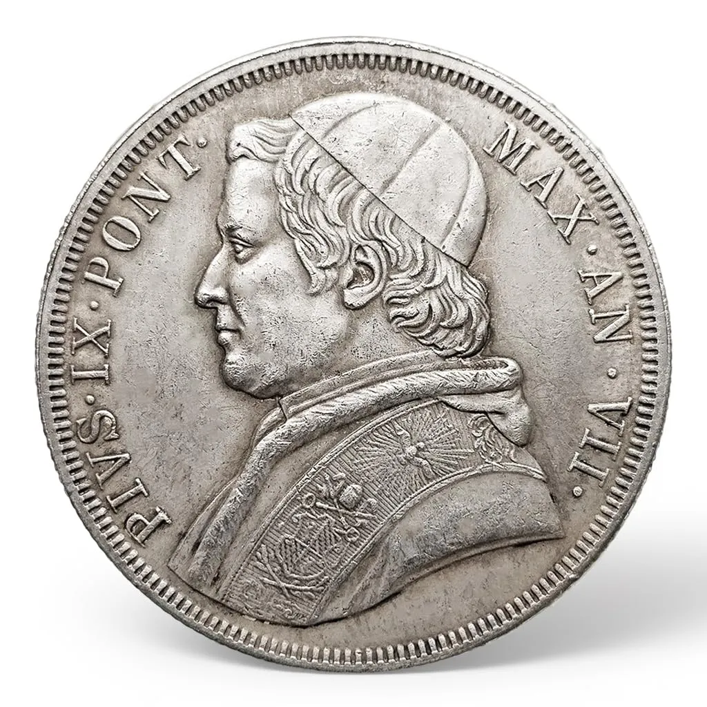 Riproduzione Moneta 1848 Papal States Scudo Facsimile - immagine 1