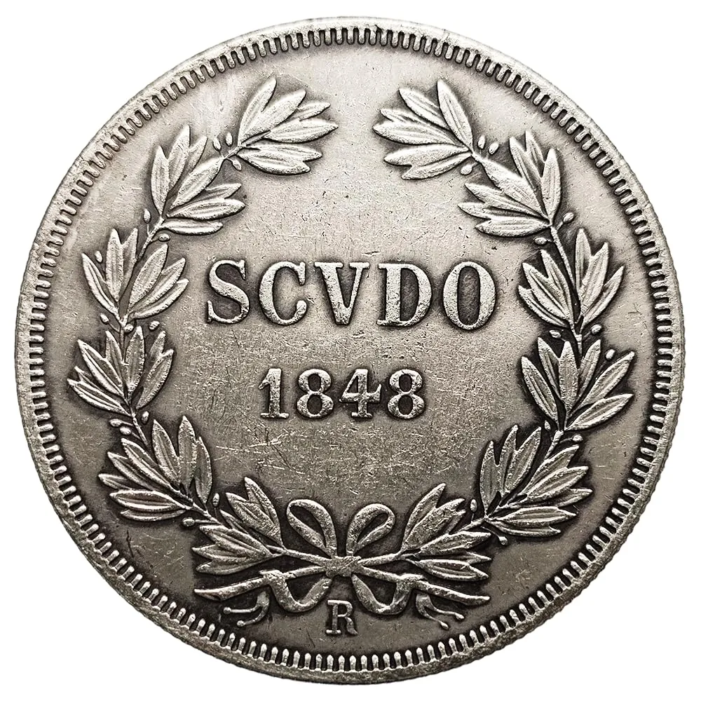 Riproduzione Moneta 1848 Papal States Scudo Facsimile - immagine 3