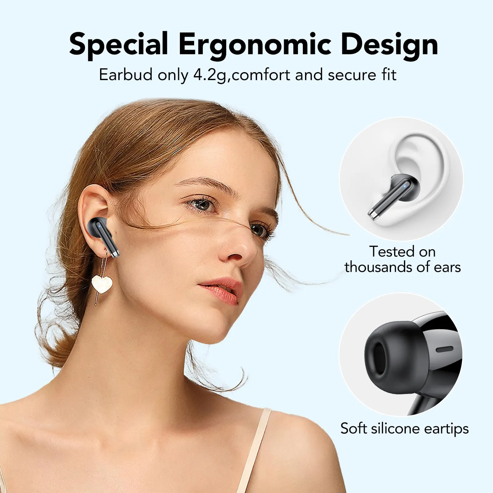 QXQ S26 Cuffie Bluetooth 5.4 con Riduzione Rumore ENC - immagine 4