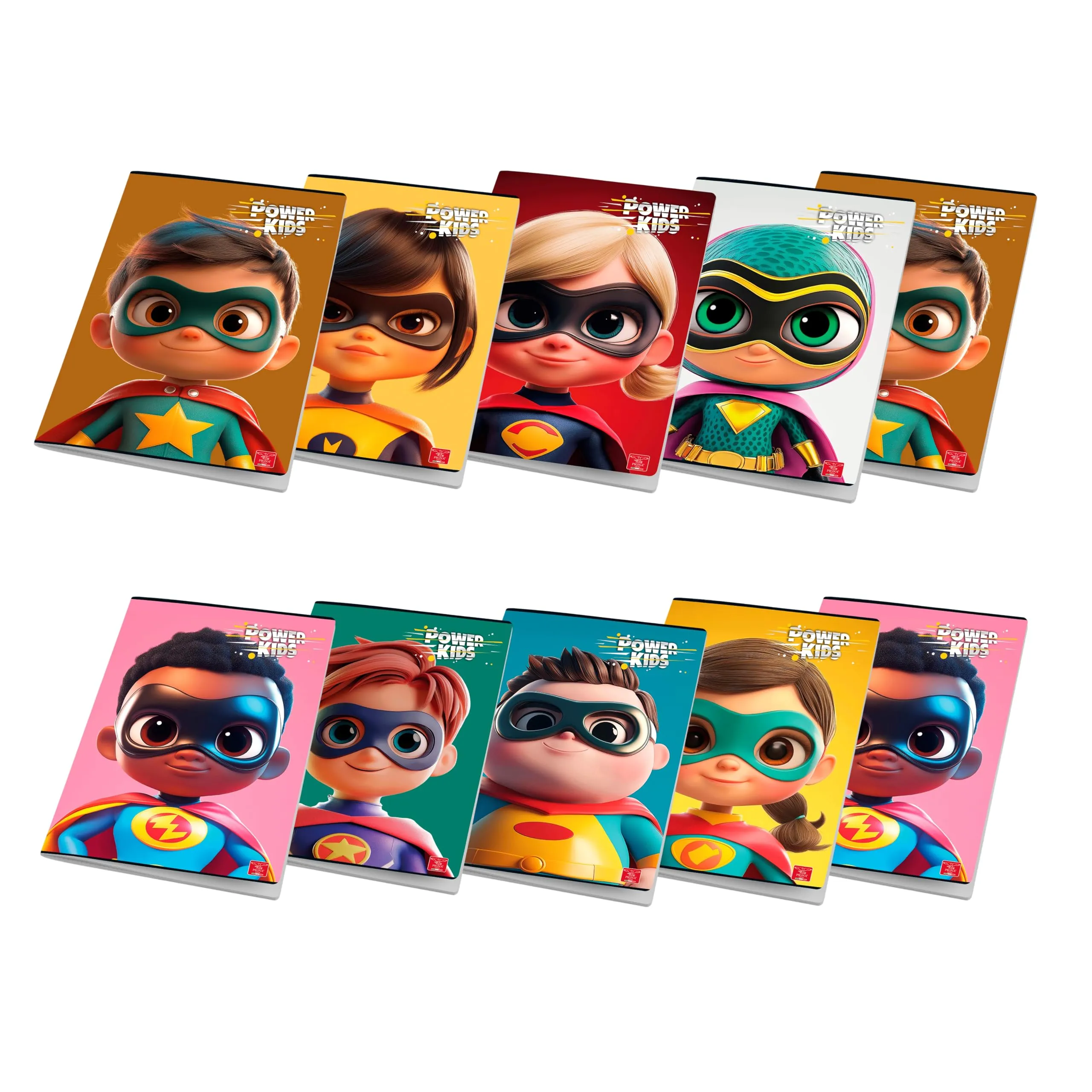 Pigna Powerkids Quaderni Maxi A4, Confezione da 10 - immagine 1