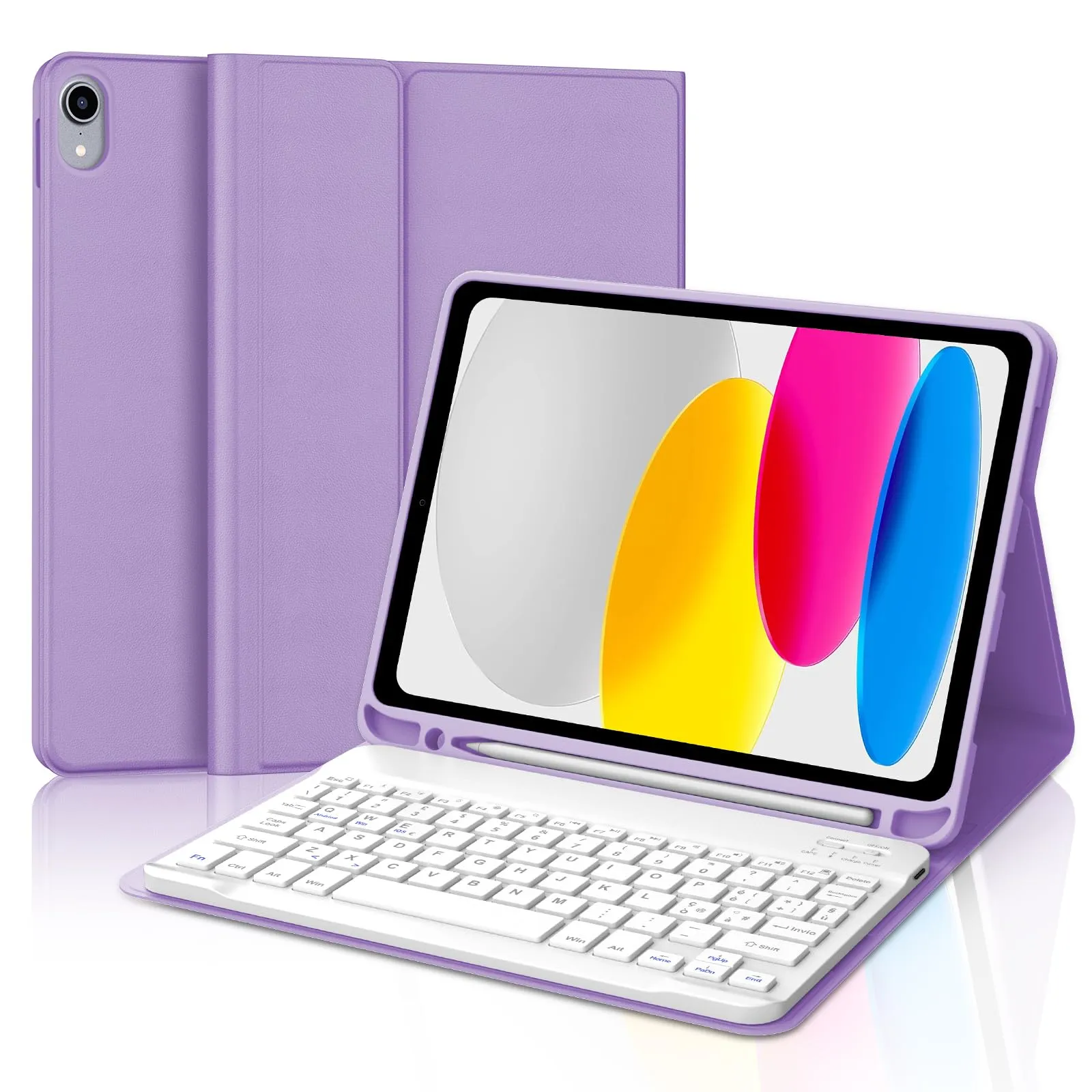 IVEOPPE Tastiera e Custodia per iPad 11 Generazione 11" (2025) e iPad 10 Generazione 10.9" (2022) A16 - immagine 1